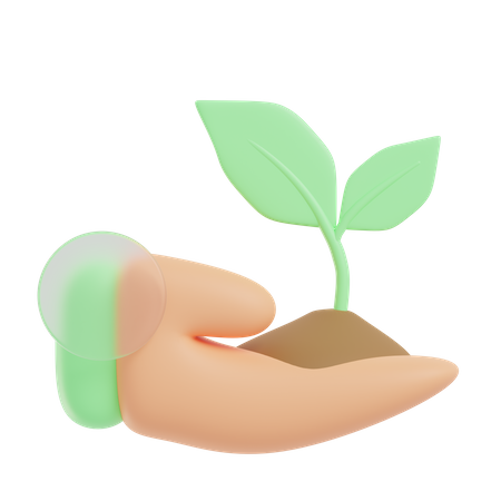 Salvar la planta  3D Illustration