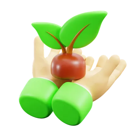 Salvar plantas  3D Icon