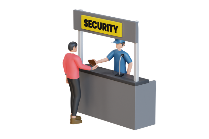 Guardia de seguridad  3D Icon