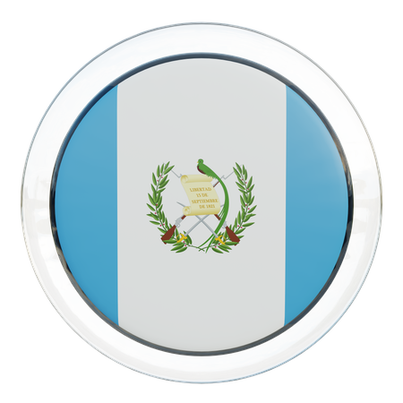 Guatemala Flag Glass 3D Illustration