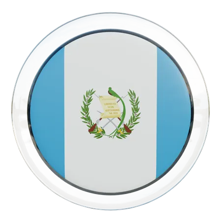 Guatemala Flag Glass  3D Illustration