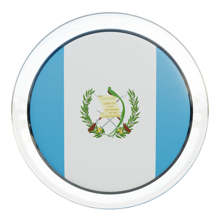 Guatemala Flagge Glas  3D Flag