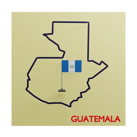 Guatemala Map  3D Icon