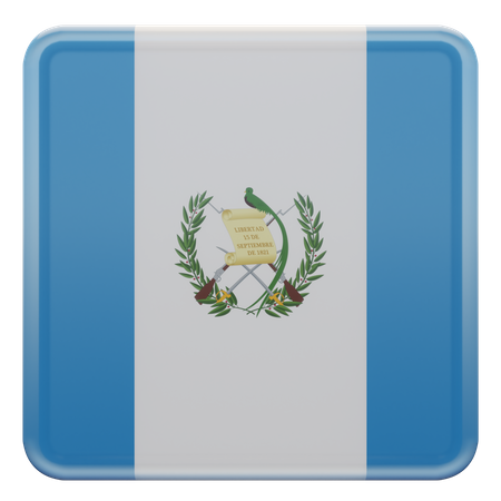 Guatemala Square Flag  3D Icon