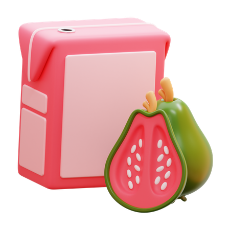 Guava Juice Box  3D Icon