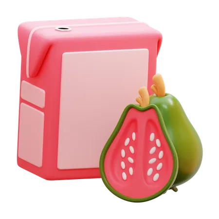 Guava Juice Box  3D Icon