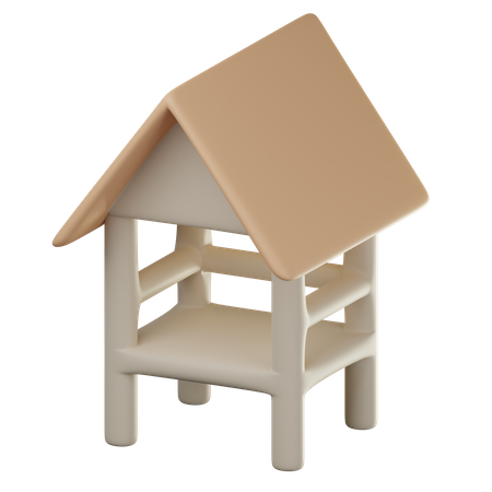 Gubuk House  3D Icon