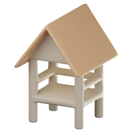 Gubuk House  3D Icon