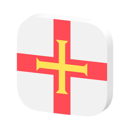 Guernsey Flag  3D Icon