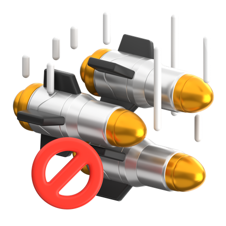 Proibida a Guerra de Mísseis  3D Icon