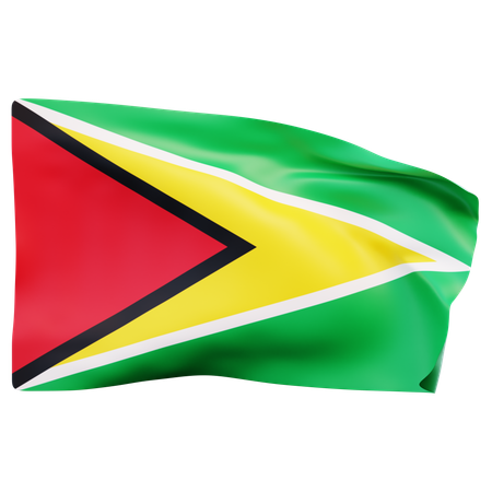 Bandeira da guiana  3D Icon