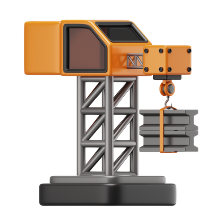 Guindaste de construção  3D Icon