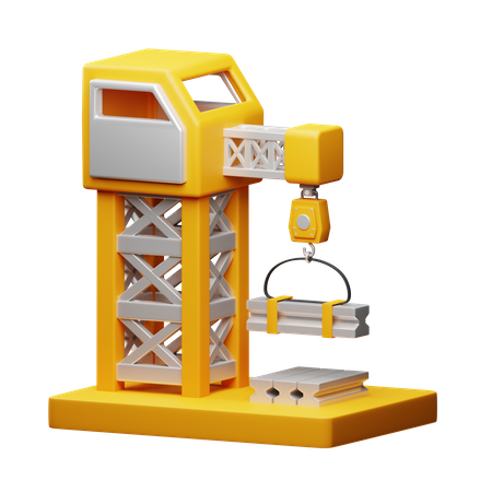 Guindaste de torre de construção  3D Icon