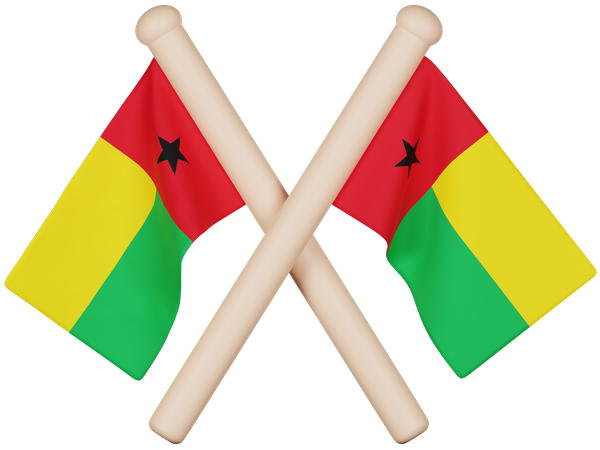 Guinea-Bissau Flagge  3D Icon