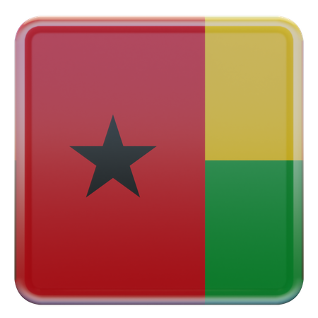 Guinea Bissau Square Flag  3D Icon