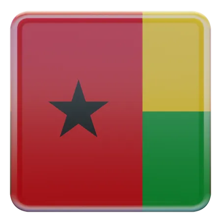 Guinea Bissau Square Flag  3D Icon
