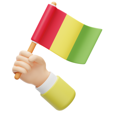 Guinea Flag  3D Icon