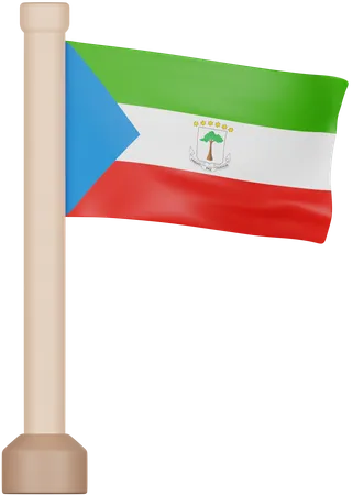 Guinea Khatulistiwa Flag  3D Icon