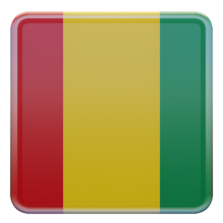 Guinea Square Flag  3D Icon