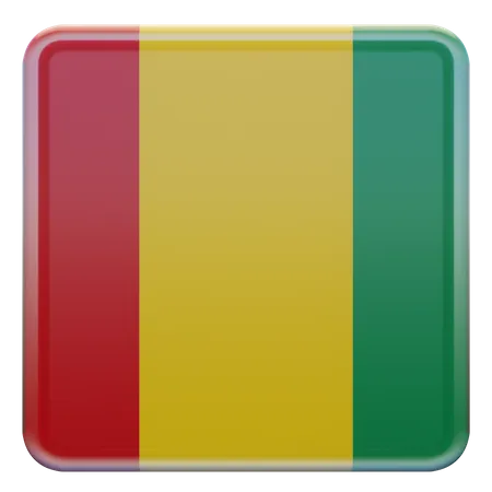 Guinea Square Flag  3D Icon