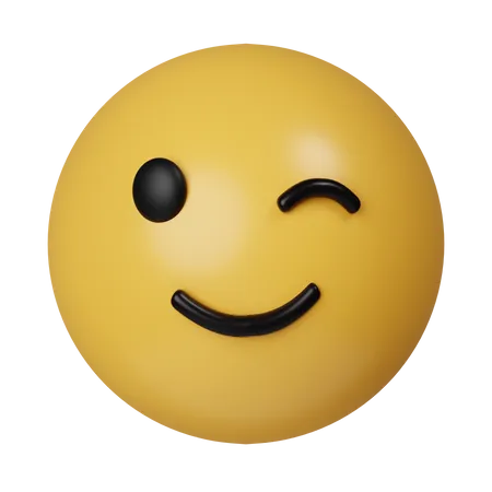Cara De Guino 3 D Emoji De Guino De Ojos Divertido Emoticono Amarillo Con Labios Sonrientes Icono Aislado Sobre Fondo Gris Ilustracion De Representacion 3 D Trazado De Recorte 3D Icon
