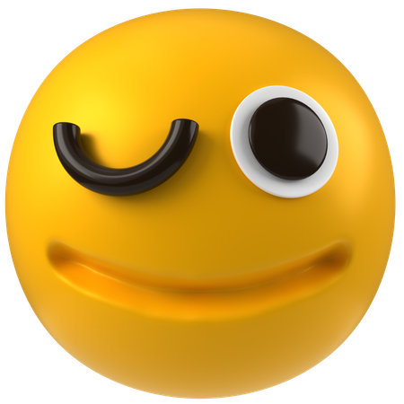 Emoji guiñando un ojo  3D Icon