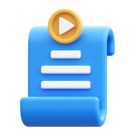 Guión de cine  3D Icon