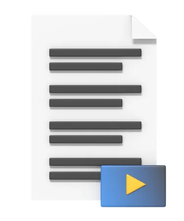 Guión de contenido de vídeo  3D Icon
