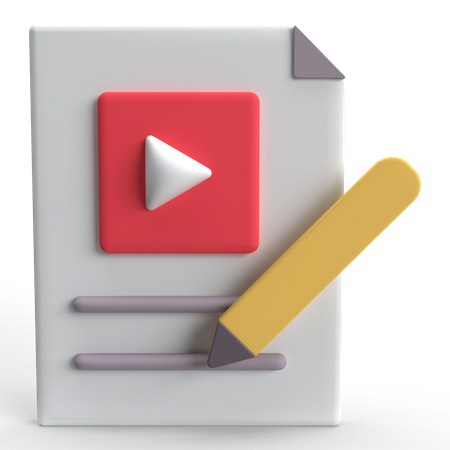 Guión de vídeo  3D Icon
