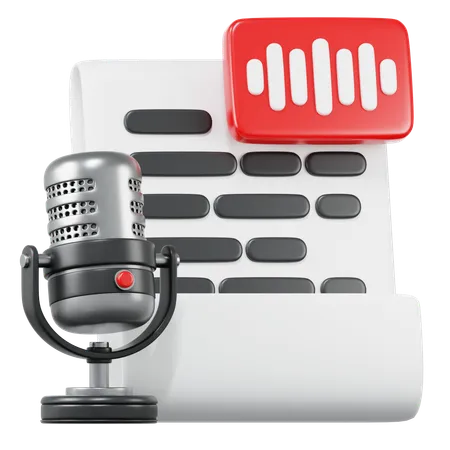 Podcast de guión  3D Icon