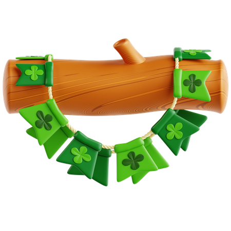 Guirlanda de trevo  3D Icon