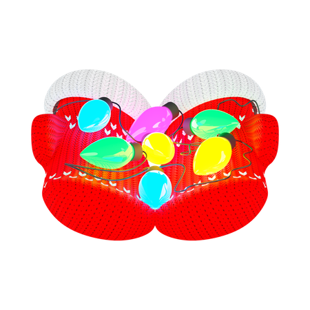 Guirlanda em luvas de malha  3D Icon