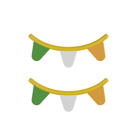 Guirlandas de bandeiras  3D Icon
