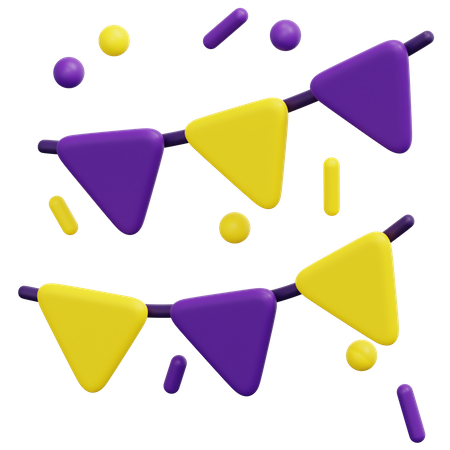 Guirnalda de decoracion  3D Icon