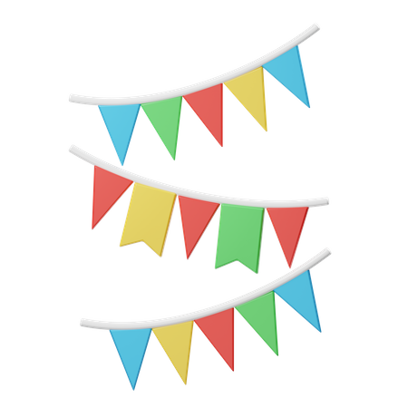 Guirnalda de fiesta  3D Icon