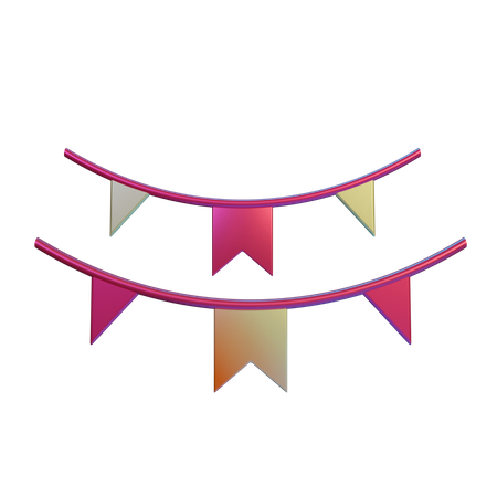 Guirnalda de fiesta  3D Icon