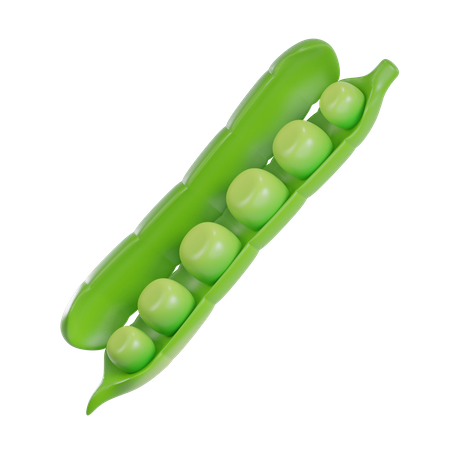 Guisantes verdes  3D Illustration