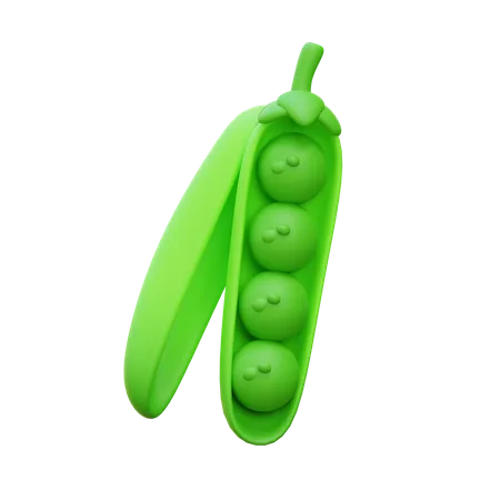 Guisantes verdes  3D Icon