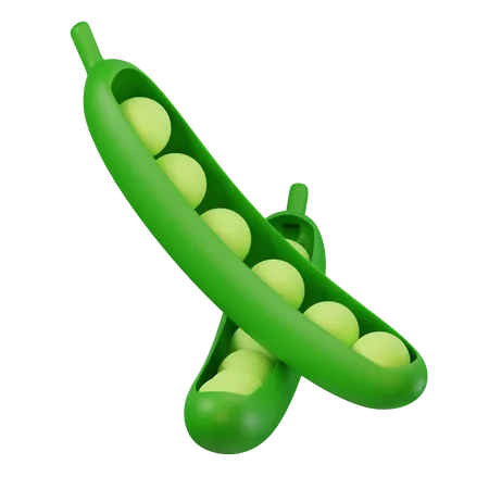 Guisantes verdes  3D Icon