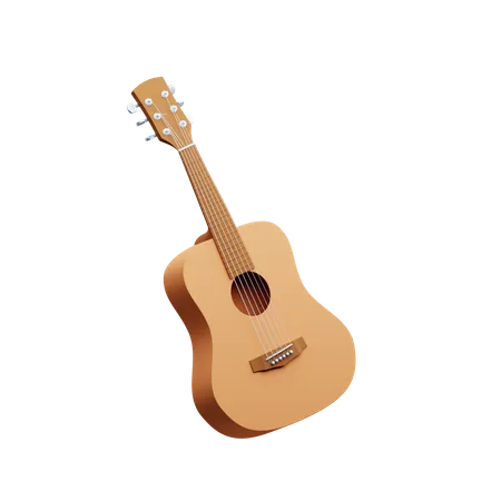 3 D Music Icons Illustration Guitar 3D Icon