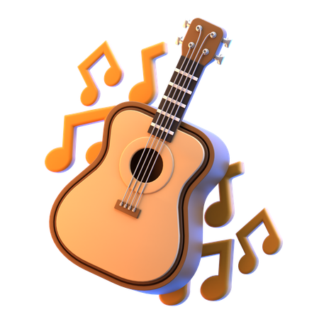 Guitar  3D Icon