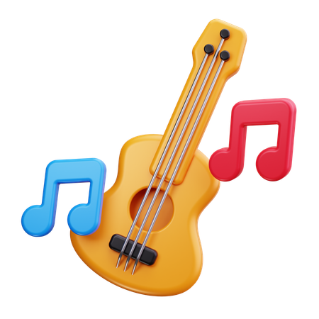 Guitar  3D Icon