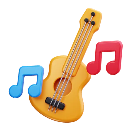 Guitar  3D Icon