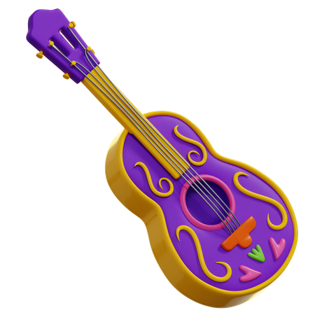 Guitar  3D Icon