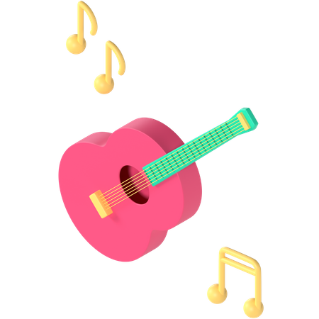 Guitar  3D Icon