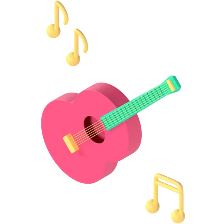 Guitar  3D Icon