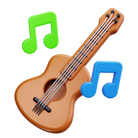 Guitar  3D Icon