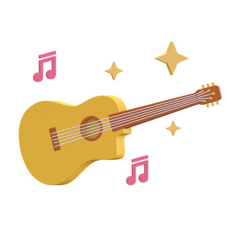 Guitar  3D Icon