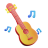 classical guitar 3d logo