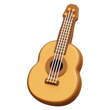Guitar 3 D Illustration Icon 3D Icon